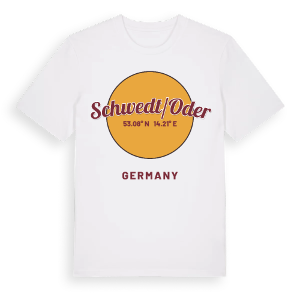 Schwedt/Oder cirkel t-shirt – ekologisk bomull t-shirt från Pinshirt