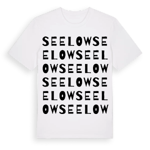 Seelow ordlek t-shirt – ekologisk bomull t-shirt från Pinshirt