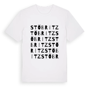 Stöbritz ordlek t-shirt – ekologisk bomull t-shirt från Pinshirt