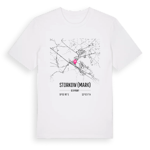 Storkow (Mark) karta t-shirt – ekologisk bomull t-shirt från Pinshirt