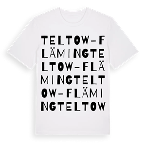 Teltow-Fläming ordlek t-shirt – ekologisk bomull t-shirt från Pinshirt