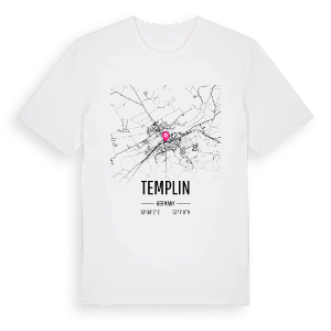 Templin karta t-shirt – ekologisk bomull t-shirt från Pinshirt