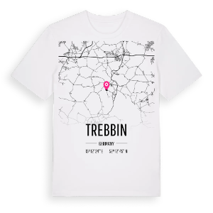 Trebbin karta t-shirt – ekologisk bomull t-shirt från Pinshirt