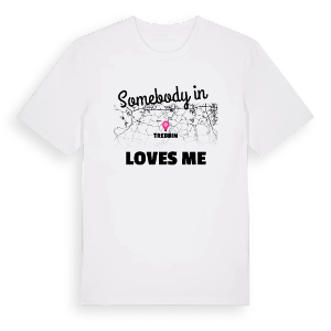 Någon i Trebbin älskar mig t-shirt – ekologisk bomull t-shirt från Pinshirt