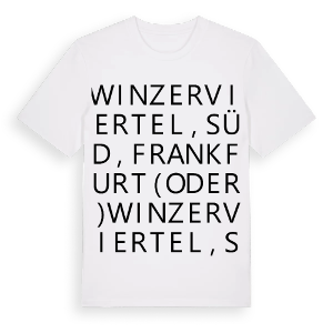 Winzerviertel, Süd, Frankfurt (Oder) ordlek t-shirt – ekologisk bomull t-shirt från Pinshirt