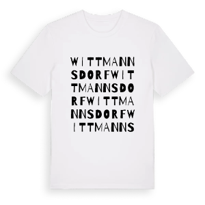 Wittmannsdorf ordlek t-shirt – ekologisk bomull t-shirt från Pinshirt