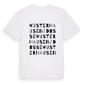 Wusterhausen/Dosse ordlek t-shirt – ekologisk bomull t-shirt från Pinshirt