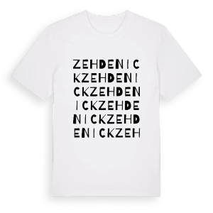 Zehdenick ordlek t-shirt – ekologisk bomull t-shirt från Pinshirt