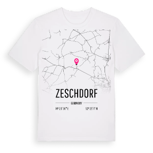 Zeschdorf karta t-shirt – ekologisk bomull t-shirt från Pinshirt