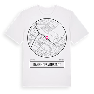 Bahnhofsvorstadt t-shirt – ekologisk bomull t-shirt från Pinshirt