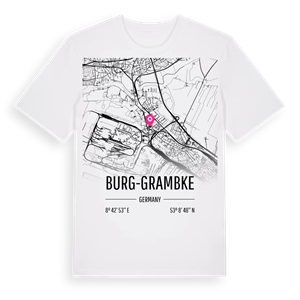 Burg-Grambke karta t-shirt – ekologisk bomull t-shirt från Pinshirt