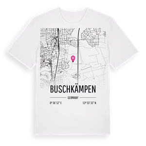 Buschkämpen karta t-shirt – ekologisk bomull t-shirt från Pinshirt