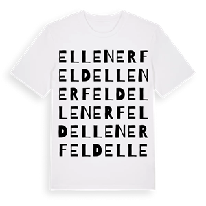 Ellener Feld ordlek t-shirt – ekologisk bomull t-shirt från Pinshirt