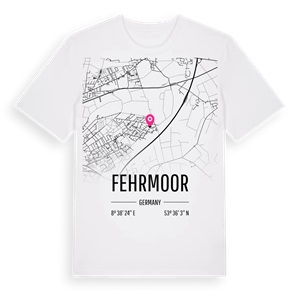 Fehrmoor karta t-shirt – ekologisk bomull t-shirt från Pinshirt