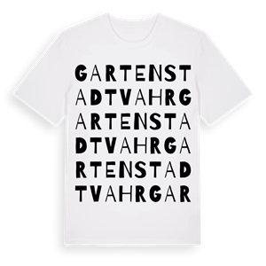 Gartenstadt Vahr ordlek t-shirt – ekologisk bomull t-shirt från Pinshirt