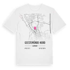 Geestemünde-Nord karta t-shirt – ekologisk bomull t-shirt från Pinshirt