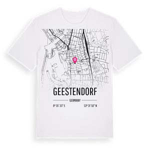 Geestendorf karta t-shirt – ekologisk bomull t-shirt från Pinshirt