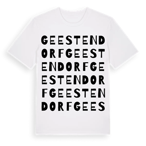 Geestendorf ordlek t-shirt – ekologisk bomull t-shirt från Pinshirt