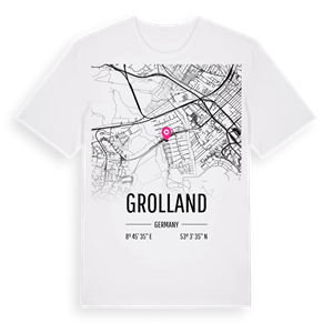 Grolland karta t-shirt – ekologisk bomull t-shirt från Pinshirt
