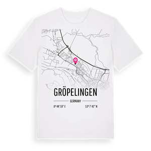 Gröpelingen karta t-shirt – ekologisk bomull t-shirt från Pinshirt