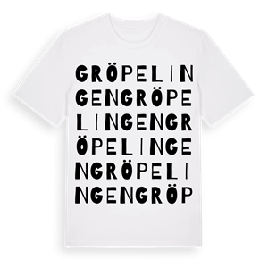 Gröpelingen ordlek t-shirt – ekologisk bomull t-shirt från Pinshirt