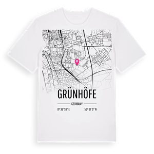 Grünhöfe karta t-shirt – ekologisk bomull t-shirt från Pinshirt
