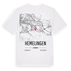 Hemelingen karta t-shirt – ekologisk bomull t-shirt från Pinshirt