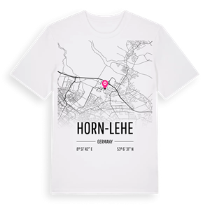 Horn-Lehe karta t-shirt – ekologisk bomull t-shirt från Pinshirt
