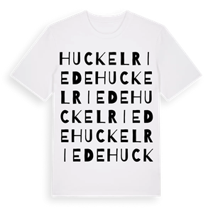 Huckelriede ordlek t-shirt – ekologisk bomull t-shirt från Pinshirt
