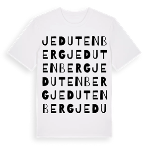 Jedutenberg ordlek t-shirt – ekologisk bomull t-shirt från Pinshirt
