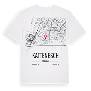 Kattenesch karta t-shirt – ekologisk bomull t-shirt från Pinshirt
