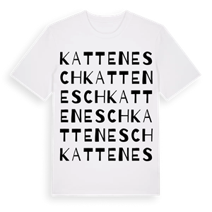 Kattenesch ordlek t-shirt – ekologisk bomull t-shirt från Pinshirt