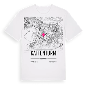 Kattenturm karta t-shirt – ekologisk bomull t-shirt från Pinshirt