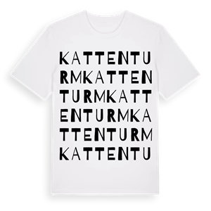 Kattenturm ordlek t-shirt – ekologisk bomull t-shirt från Pinshirt