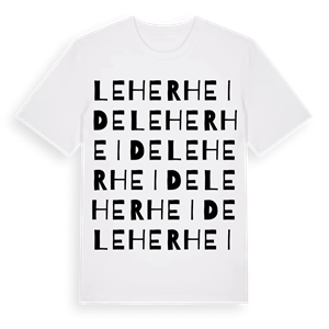 Leherheide ordlek t-shirt – ekologisk bomull t-shirt från Pinshirt