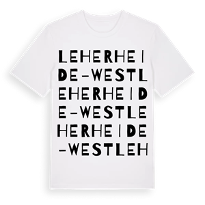Leherheide-West ordlek t-shirt – ekologisk bomull t-shirt från Pinshirt