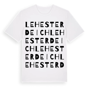 Lehesterdeich ordlek t-shirt – ekologisk bomull t-shirt från Pinshirt