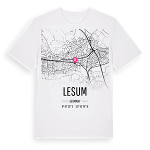 Lesum karta t-shirt – ekologisk bomull t-shirt från Pinshirt