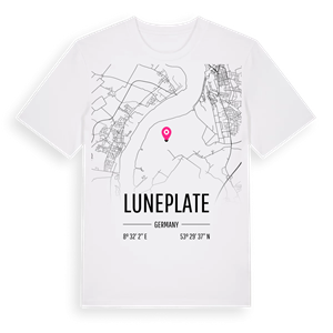 Luneplate karta t-shirt – ekologisk bomull t-shirt från Pinshirt
