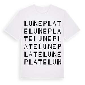 Luneplate ordlek t-shirt – ekologisk bomull t-shirt från Pinshirt