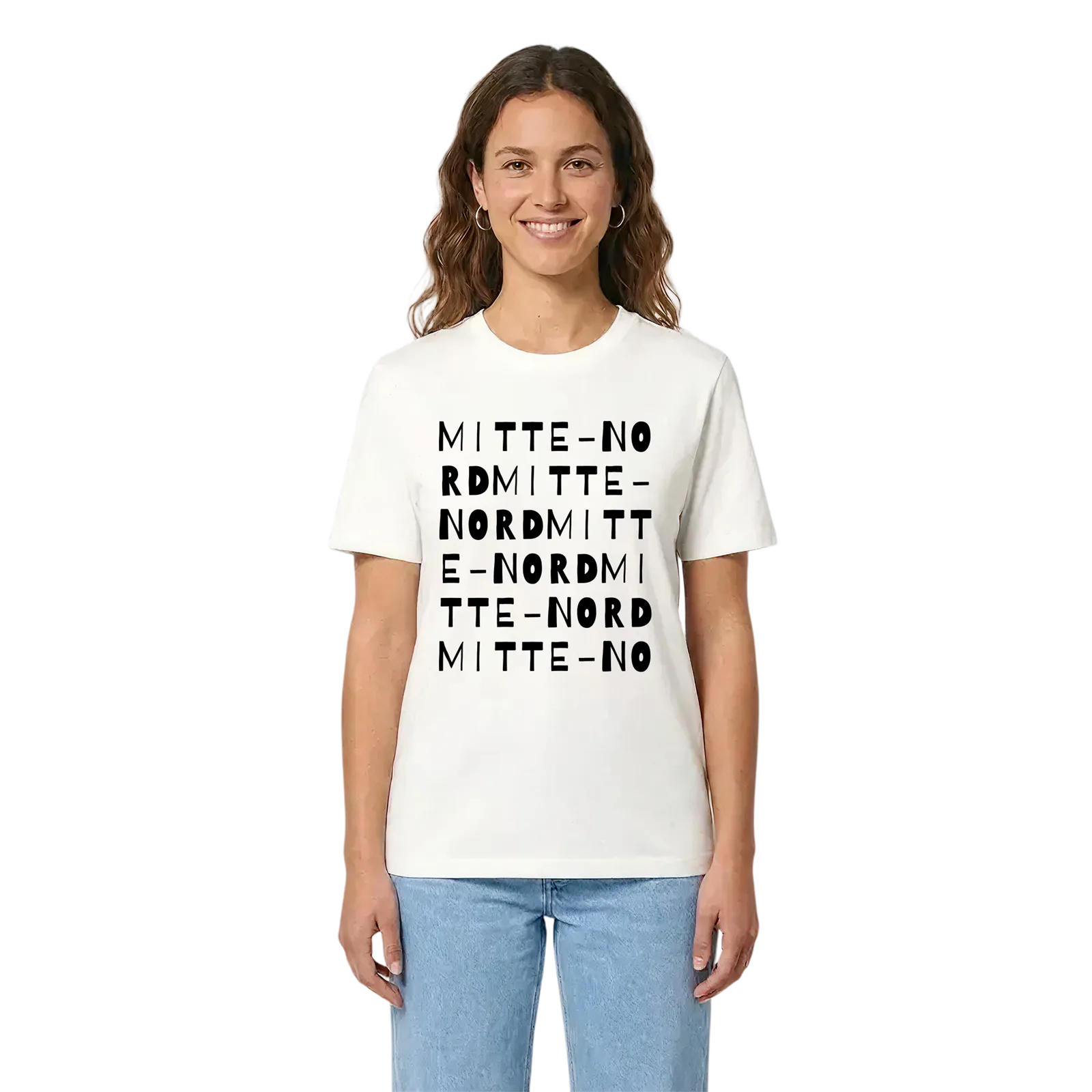 Mitte-Nord ordlek t-shirt – White, i miljö