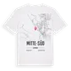 Mitte-Süd karta t-shirt