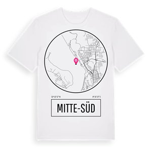 Mitte-Süd t-shirt – ekologisk bomull t-shirt från Pinshirt