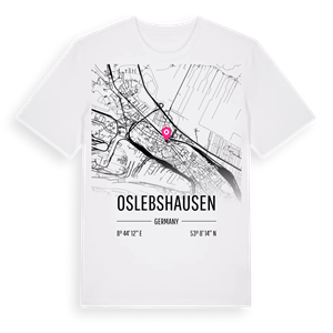 Oslebshausen karta t-shirt – ekologisk bomull t-shirt från Pinshirt