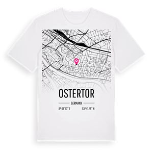 Ostertor karta t-shirt – ekologisk bomull t-shirt från Pinshirt