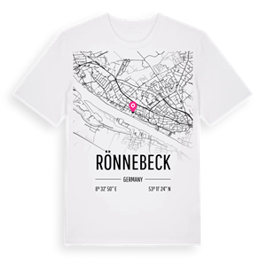 Rönnebeck karta t-shirt – ekologisk bomull t-shirt från Pinshirt