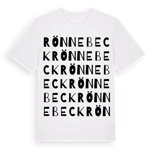 Rönnebeck ordlek t-shirt – ekologisk bomull t-shirt från Pinshirt