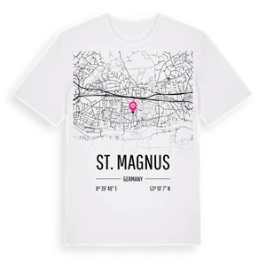 St. Magnus karta t-shirt – ekologisk bomull t-shirt från Pinshirt