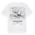 Stadtgebiet Bremen karta t-shirt
