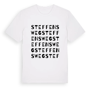 Steffensweg ordlek t-shirt – ekologisk bomull t-shirt från Pinshirt